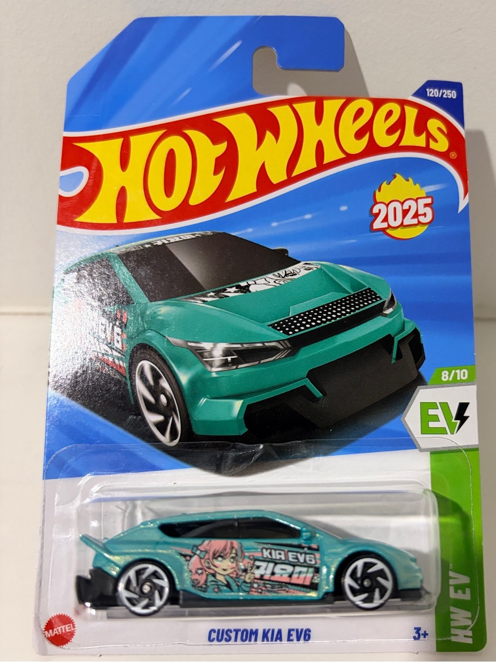 Hot Wheels Custom Kia EV6 Toy Car - Teal